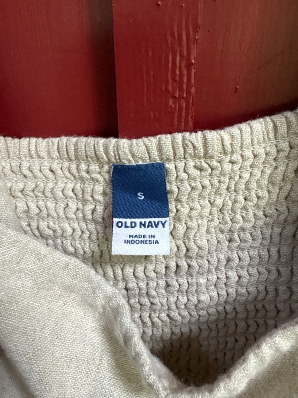Old Navy square neck dress, cream